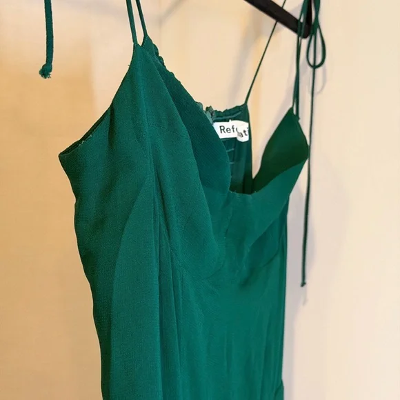 Reformation Juliette Dress Emerald - Picture 4 of 7